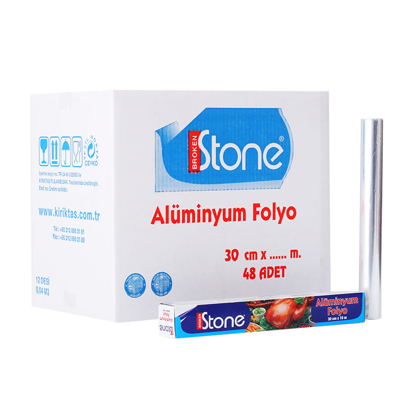 Alufolie mit Spenderkarton 30 cm x 10 m 8 mic