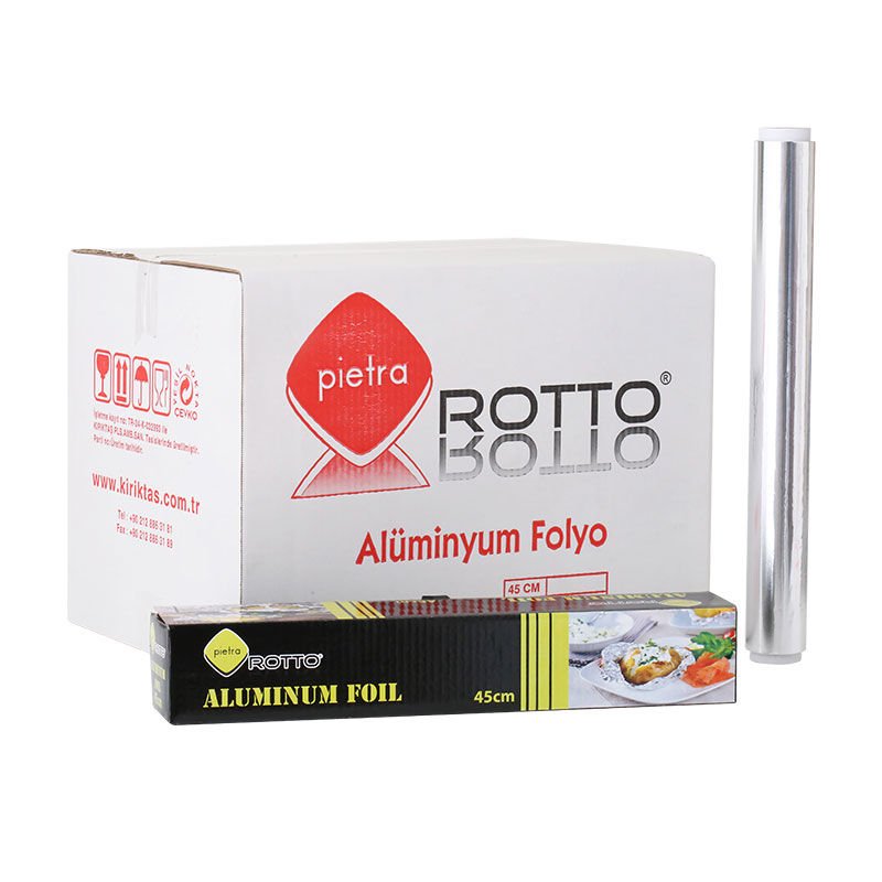 Lámina de aluminio en caja de 45 cm x 100 m